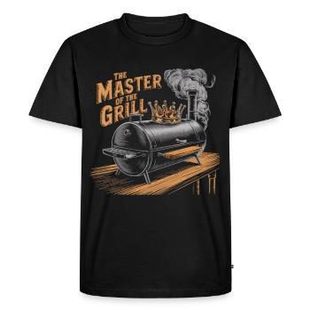 Roi du gril - T-shirt Premium bio Homme - noir - Devant - Nico (187cm)
