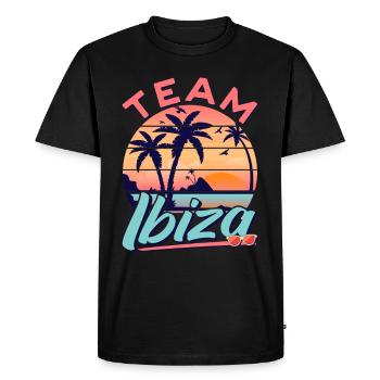Ibiza Holiday Party Outfit Team Ibiza - Men's Premium Organic T-Shirt - black - Front - Nico (187cm)
