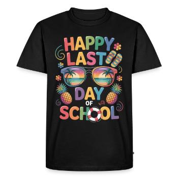 Last Day of School Summer Vacation Saying - Men's Premium Organic T-Shirt - black - Front - Nico (187cm)