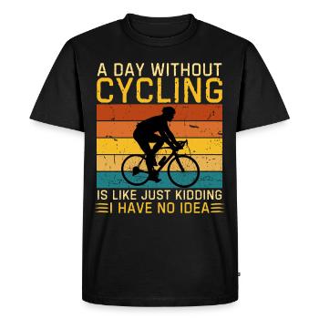 Drôle de vélo disant cycliste - T-shirt Premium bio Homme - noir - Devant - Nico (187cm)
