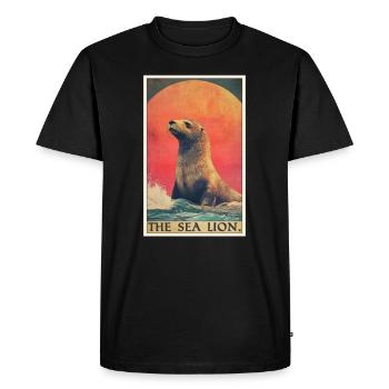 Lions de mer Lion de mer - T-shirt Premium bio Homme - noir - Devant - Nico (187cm)