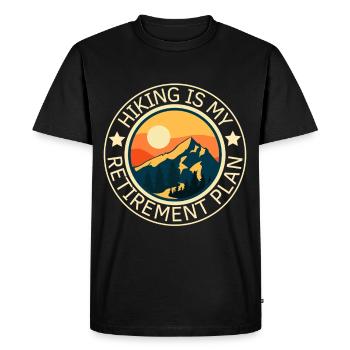Hiking is my retirement plan - Men's Premium Organic T-Shirt - black - Front - Nico (187cm)