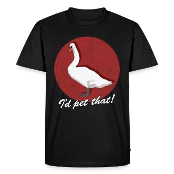 Cygnes Cygnes Swan Lover Cadeau - T-shirt Premium bio Homme - noir - Devant - Nico (187cm)
