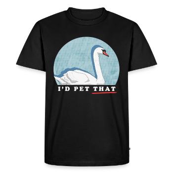 Cygnes Cygnes Swan Lover Cadeaux - T-shirt Premium bio Homme - noir - Devant - Nico (187cm)