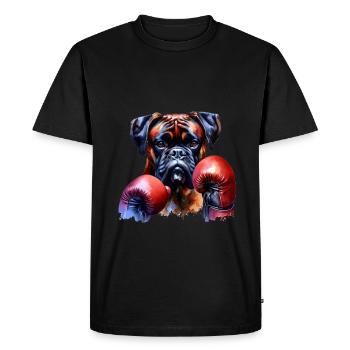 Boxers pour chiens Boxe pour animaux de compagnie - T-shirt Premium bio Homme - noir - Devant - Nico (187cm)