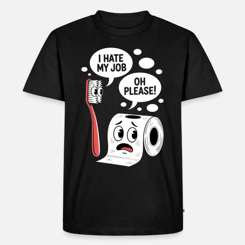 Witziger Comic Spruch Sarkastisch Witzig - Männer Premium Bio T-Shirt - Schwarz