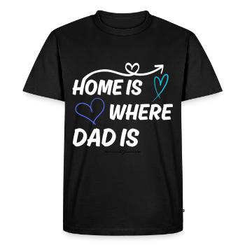 Papa Amour Fête des Pères Motif de la Fête des Pères - T-shirt Premium bio Homme - noir - Devant - Nico (187cm)