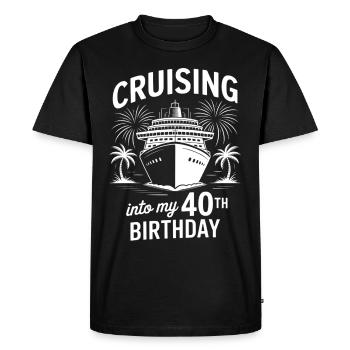 Croisière 40e anniversaire - T-shirt Premium bio Homme - noir - Devant - Nico (187cm)
