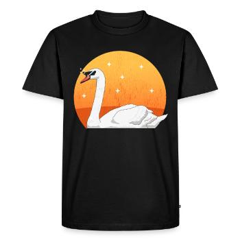 Cygnes Cygnes Swan Lover Cadeau - T-shirt Premium bio Homme - noir - Devant - Nico (187cm)