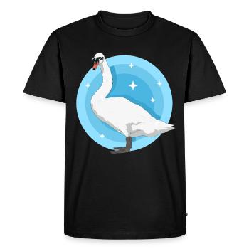 Cygnes Cygnes Swan Lover Cadeaux - T-shirt Premium bio Homme - noir - Devant - Nico (187cm)