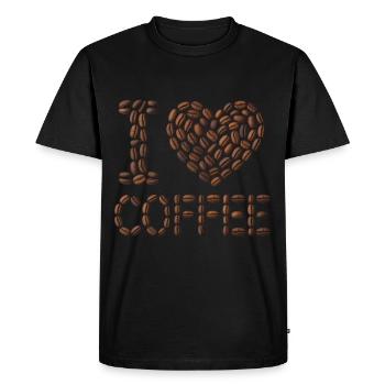 Amateur de café Dire Barista Café - T-shirt Premium bio Homme - noir - Devant - Nico (187cm)