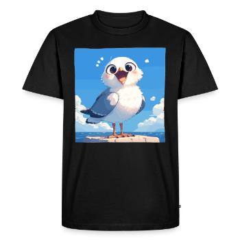 Mouettes Mouette - T-shirt Premium bio Homme - noir - Devant - Nico (187cm)