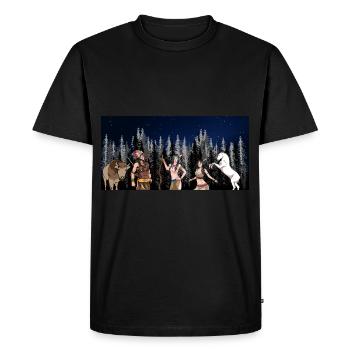 Wilderness Far West Chaman Guerrier - T-shirt Premium bio Homme - noir - Devant - Nico (187cm)