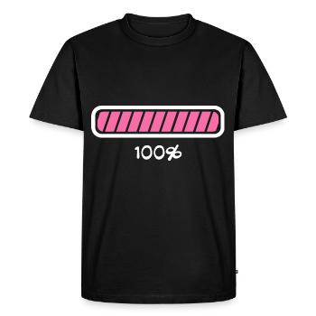 État de charge de la barre de charge - T-shirt Premium bio Homme - noir - Devant - Nico (187cm)