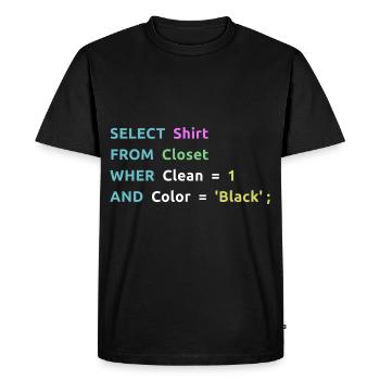Nerd Computer Computer Work Coder Gift Idea - Men's Premium Organic T-Shirt - black - Front - Nico (187cm)