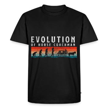 Cheval tiré par des chevaux cible de sang-froid - T-shirt Premium bio Homme - noir - Devant - Nico (187cm)
