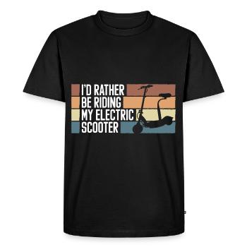 Scooter Rider E-Scooter Hybride - T-shirt Premium bio Homme - noir - Devant - Nico (187cm)
