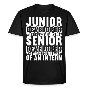 Programmers Programming Computer Scientists - Men's Premium Organic T-Shirt - black - Front - Nico (187cm)