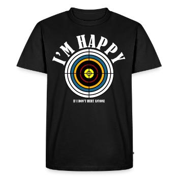 Longbow 3D Archery Archers - Men's Premium Organic T-Shirt - black - Front - Nico (187cm)