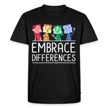Autisme Cadeau Autiste Asperger TDAH Autisme - T-shirt Premium bio Homme - noir - Devant - Nico (187cm)