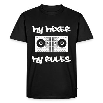 DJ Gift Music Disc Jockey Disco Techno Rave - Men's Premium Organic T-Shirt - black - Front - Nico (187cm)