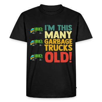 Garbage truck Müllmann Recycling 3rd birthday - Men's Premium Organic T-Shirt - black - Front - Nico (187cm)