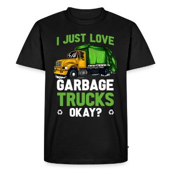 Garbage Man Cadeau Garbage Collection Waste Profession - T-shirt Premium bio Homme - noir - Devant - Nico (187cm)