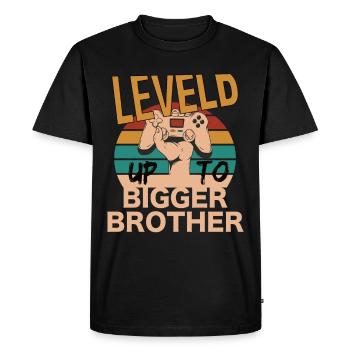 Leveld up to Bigger Brother Gaming Zocken - T-shirt Premium bio Homme - noir - Devant - Nico (187cm)