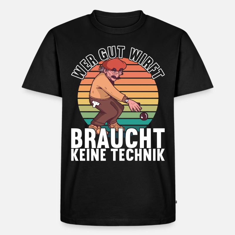 Boule Petanque - Männer Premium Bio T-Shirt - Schwarz