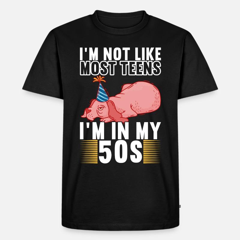 Grumpy Birthday - Männer Premium Bio T-Shirt - Schwarz