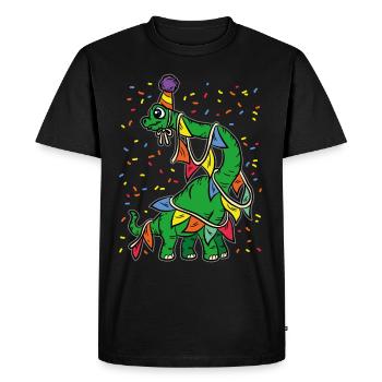 Fête d’anniversaire Dino - T-shirt Premium bio Homme - noir - Devant - Nico (187cm)