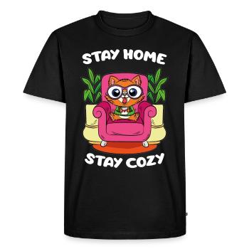 Stay Home Stay Cozy Rocking chair Granpa - Men's Premium Organic T-Shirt - black - Front - Nico (187cm)