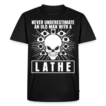 Machinists Cutting machine operators Lathes - Men's Premium Organic T-Shirt - black - Front - Nico (187cm)