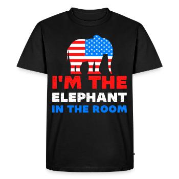 Im the elephant in the room Republican - Men's Premium Organic T-Shirt - black - Front - Nico (187cm)