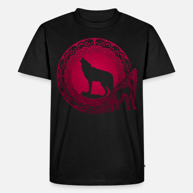 Wolf Odins Wölfe Valhalla Odhin - Männer Premium Bio T-Shirt - Schwarz