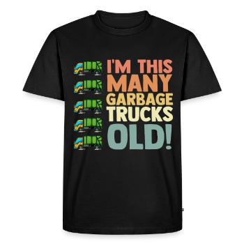 Camion à ordures Müllmann Recyclage 3ème anniversaire - T-shirt Premium bio Homme - noir - Devant - Nico (187cm)