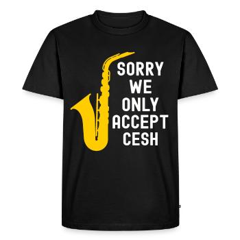 Jazz Tshirt - Men's Premium Organic T-Shirt - black - Front - Nico (187cm)