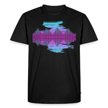Synthesizer Waveform Synth Synthesizers - Men's Premium Organic T-Shirt - black - Front - Nico (187cm)