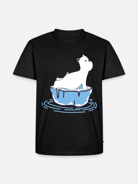 Yoga Polar Bear - Men's Premium Organic T-Shirt - black