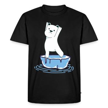 Yoga Ours polaire - T-shirt Premium bio Homme - noir - Devant - Nico (187cm)