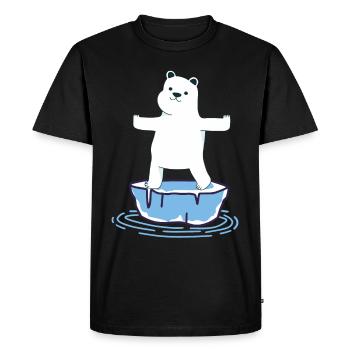 Yoga Ours polaire - T-shirt Premium bio Homme - noir - Devant - Nico (187cm)