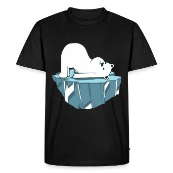 Yoga Ours polaire - T-shirt Premium bio Homme - noir - Devant - Nico (187cm)