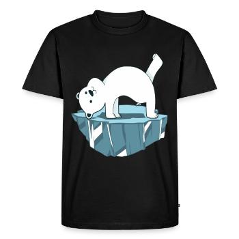 Yoga Ours polaire - T-shirt Premium bio Homme - noir - Devant - Nico (187cm)