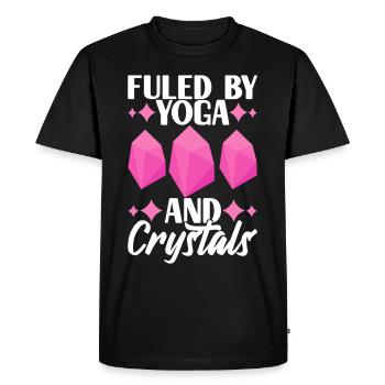 Yoga Yogi Relax - T-shirt Premium bio Homme - noir - Devant - Nico (187cm)