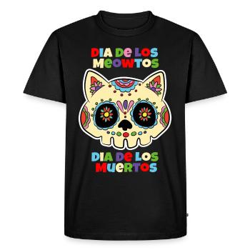 Dia De Los Meowtos - T-shirt Premium bio Homme - noir - Devant - Nico (187cm)