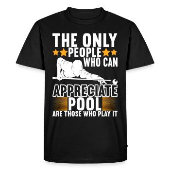 Pool Billiards - Men's Premium Organic T-Shirt - black - Front - Nico (187cm)