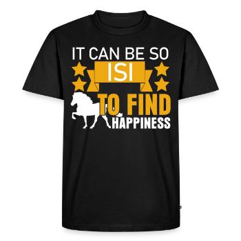 Icelandic Horse Horse Tölt Icelandic Horses - Men's Premium Organic T-Shirt - black - Front - Nico (187cm)