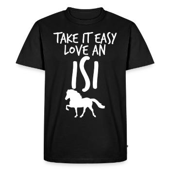 Icelandic Horse Icelandic Pony Icelandic Horses - Men's Premium Organic T-Shirt - black - Front - Nico (187cm)