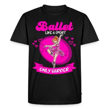 Ballet Girl Ballerina Dancer - Men's Premium Organic T-Shirt - black - Front - Nico (187cm)