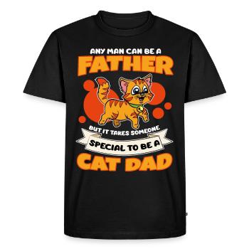 Cat Father Kitten Daddy Joke Male Cat Owner - Men's Premium Organic T-Shirt - black - Front - Nico (187cm)
